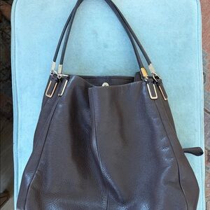 Coach Chocolate Leather Shoulder Bag